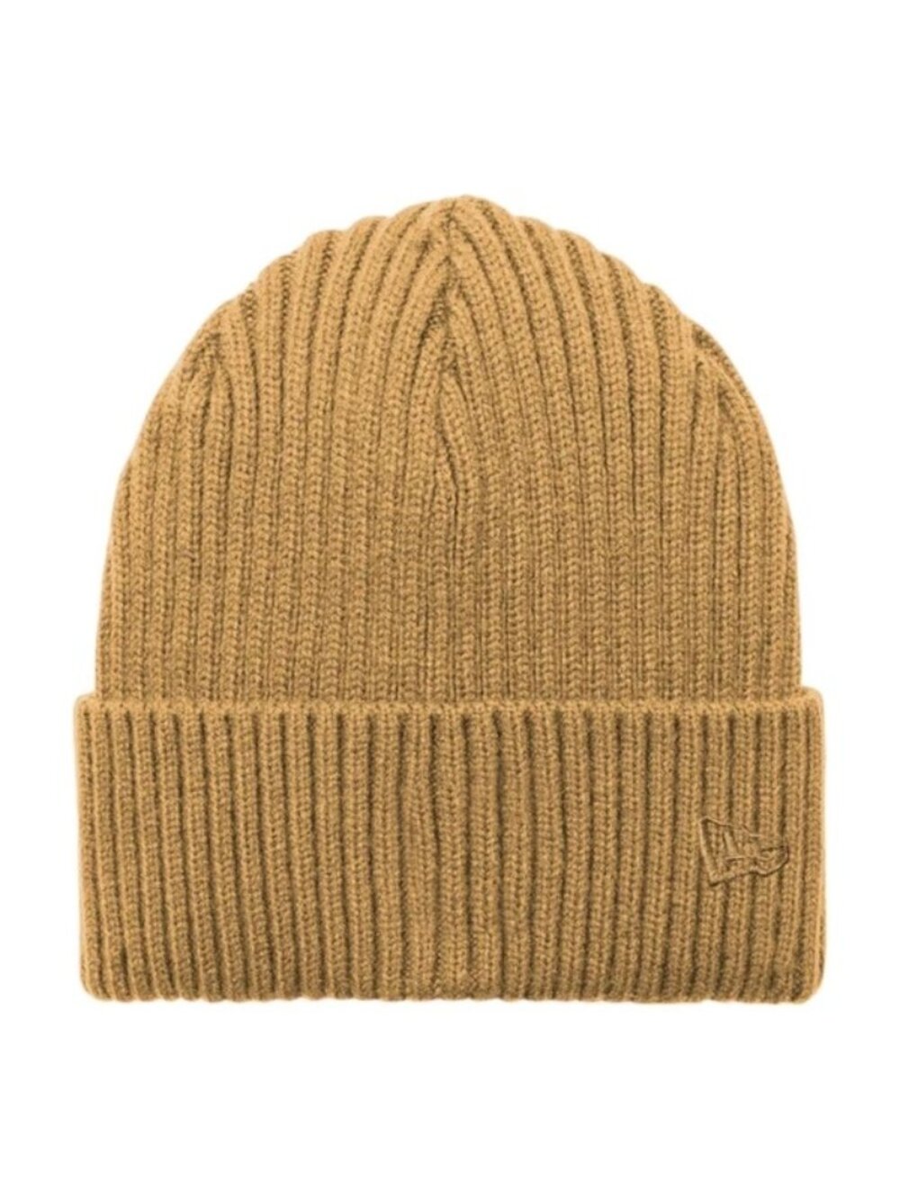 New Era Beanie One Size Light Bronze Ribbed Cuffed Logo Unisex Winter Cap Hat